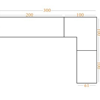 zestaw 300 - 200 narożny duży Sorento A z lamelami komplet loft do sypialni