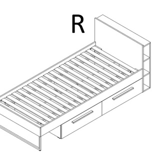 zestaw nowoczesny młodzieżowy Lorin 9 biurko szafa łóżko dla dzieci