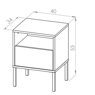 szafka 40 nocna z szufladą Barnee 05 stolik nocny do pokoju sypialni
