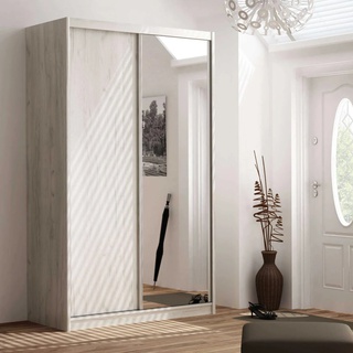 szafa 143 wysoka z lustrem Karol przesuwna mix kolor do pokoju sypialni