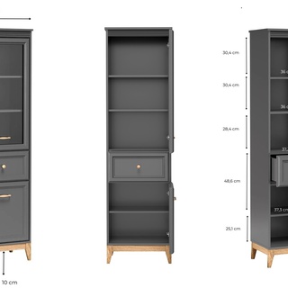 witryna 55 wysoka Terra 06 elegancka nowoczesna na nóżkach słupek