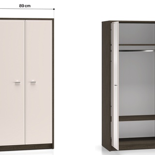 szafa 89 elegancka dwudrzwiowa Avante 01 ubraniowa w połysku