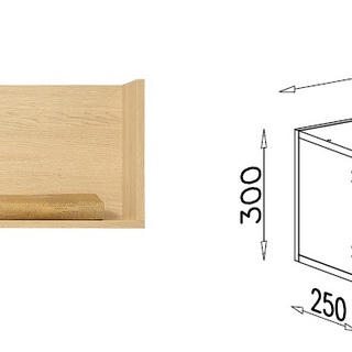 półka 120 wisząca z szafką zamykana Step 10  do pokoju sypialni