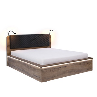 łóżko 160x200 Denver 06 z pojemnikiem zagłówkiem tapicerowanym 160