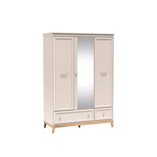 szafa 135 ,5 z lustrem Windsor 15 ubraniowa szuflady półki na nóżkach