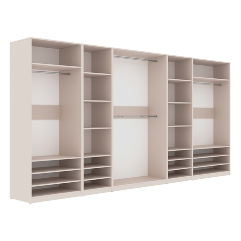 Szafa 360 duża otwarta TRES X narożna prosta garderoba korpus