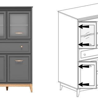 zestaw nowoczesny elegancki Terra 1 rtv komplet do salonu pokoju