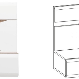 zestaw mebli sypialnia Lionel 3 komoda duża szafa z lustrem łóżko