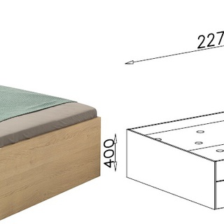 łóżko 120x200 z szufladami Step 12 młodzieżowe duże 120 szerokie