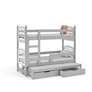 łóżko 75x180 dla rodzeństwa Oli 3os z materacami trzyosobowe