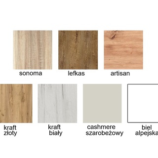 szafa 208 wysoka z lustrem Maciej  biała kaszmir artisan kraft sonoma