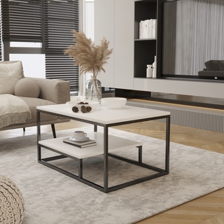 ława 90 loft z półką Good SP stolik kawowy metalowy do pokoju salonu