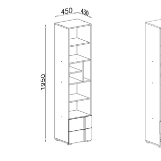 zestaw mebli nowoczesnych Remo 5 biurko szafa komoda komplet