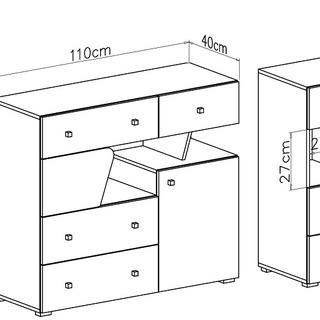 zestaw komplet mebli Delta C biurko komoda szafa regał do pokoju