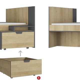 łóżko 90x200 nowoczesne Nano 13 L/P młodzieżowe dzieci pojedyncze