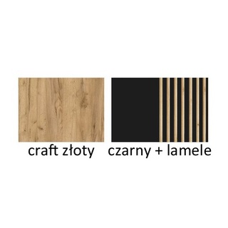 komoda 120 z lamelami loft Sorento II szafka pojemna szuflady półka