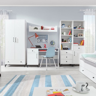 półka 120 ścienna Bergen 11 nad biurko komodę łóżko biała do pokoju