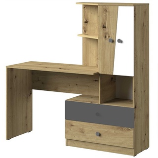 zestaw mebli młodzieżowych dzieci Nero 6 biurko łóżko szafa regał mat