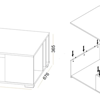 ława 90 nowczesna Theo THST-2 stolik kawowy do pokoju salonu biura