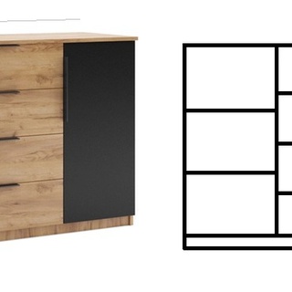 zestaw 260 szafa narożny komoda Sorento 12 z lamelami szufladami