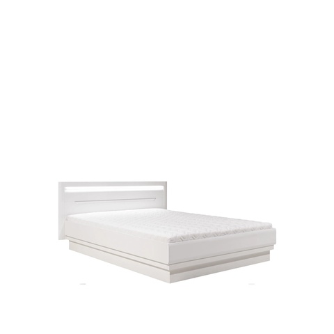 Łóżko 140X200 podwójne IRMA 16 małe 140 z zagłówkiem białe do sypialni