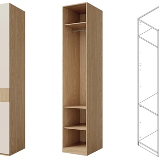 szafa 225 duża wysoka ubraniowa Soreno C zestaw szaf do garderoby