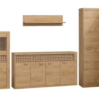 szafa 87 - 109 narożna Natural 14 duża rogowa z półkami drążkiem