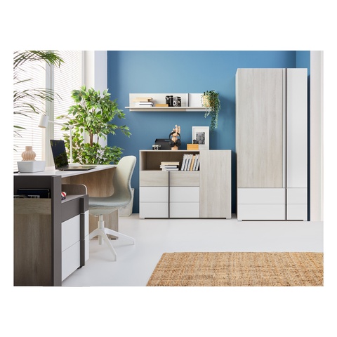 Zestaw mebli do pokoju ucznia REMO 10 biurko komoda szafa komplet