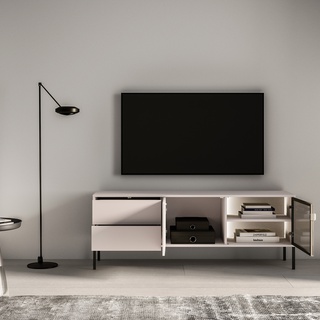 szafka 160 rtv z oświetleniem nogami Barnee 04 stolik pod telewizor