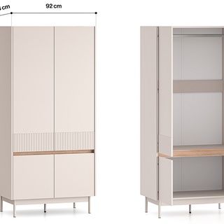 szafa 92 na nóżkach elegancka Dunea 01 ubraniowa garderoba kaszmir