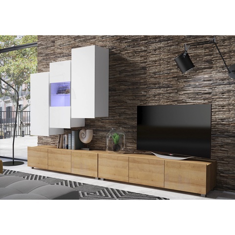 Zestaw nowoczesny CALABRINI 18 wisząca stojąca rtv meblościanka