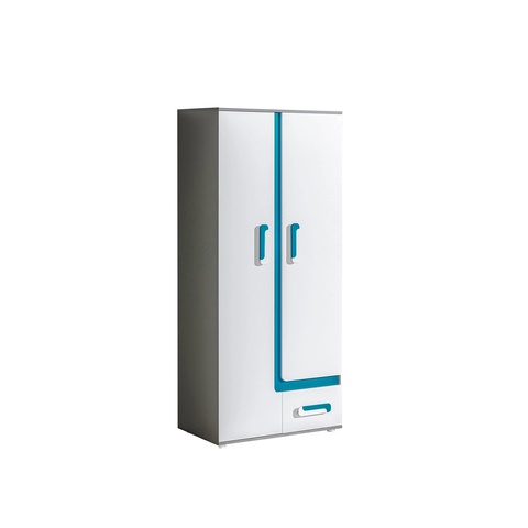 Szafa 85 dwudrzwiowa APETITO BIS 01 dla dziewczynki chłopca róż turkus