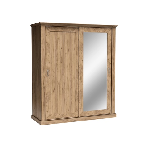 Szafa 185 przesuwna z lustrem ANTICA 183 półki szuflady drążek do sypialni