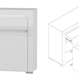 zestaw mebli dla młodzieży dzieci ucznia Alaska 7 biurko komoda szafa
