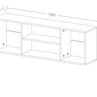 półka 120 z drzwiami wisząca Perfect 06 szafka ścienna do pokoju