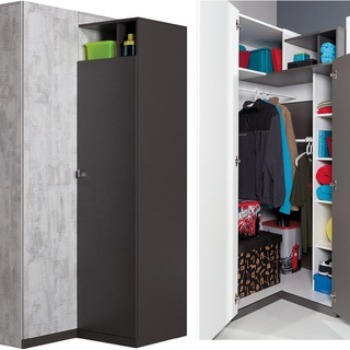 szafa 95 narożna Tablo 02 nowoczesna rogowa z półkami młodzieżowa