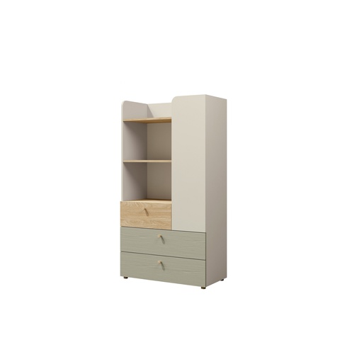 Regał 80 niski szeroki z szufladami YUKI 06 szafka wysoka dzieci młodzieży