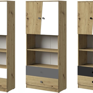 zestaw dla dzieci młodzieży Nero 8 narożna szafa biurko regał komplet