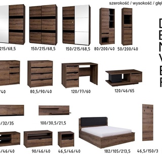 wieszak 46 ,5 na ścianę Denver 15 panel z wieszakami do przedpokoju