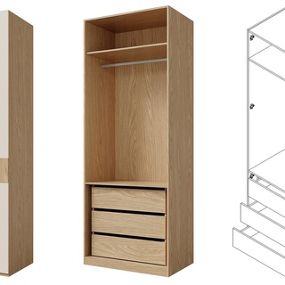 szafa 90 wysoka Soreno z szufladami do przedpokoju sypialni korytarza