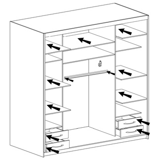 szafa 208 wysoka z lustrem Maciej  biała kaszmir artisan kraft sonoma