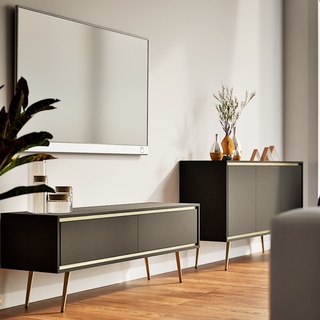 komoda 150 duża szeroka Tori 01 elegancka szafka nowoczesna czarna