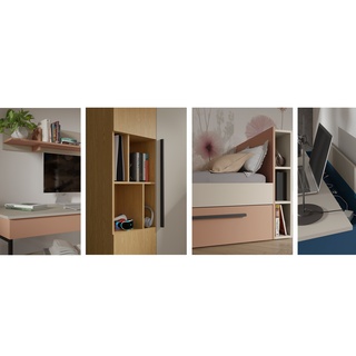 komoda 135 duża Lorin 07 szafka z półkami szufladami młodzieżowa dzieci