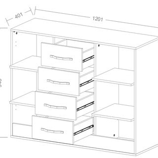 komoda 120 pojemna Perfect 03 szafka duża pakowna do pokoju sypialni