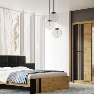 szafa 150 przesuwna z lamelami lustrem Molto B  nowoczesna loft garderoba pokoju sypialni salonu