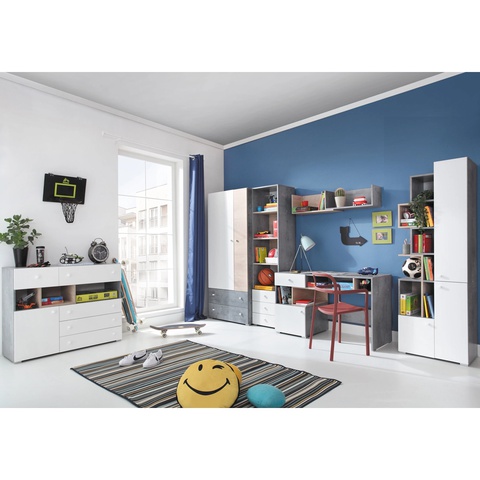 Zestaw meblościanka SIGMA E z biurkiem młodzieżowa dla ucznia dzieci