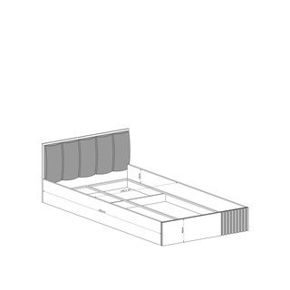 łóżko 140x200 sypialniane podnoszone z zagłówkiem tapicerowanym z lamelami Cali 16 140 małżeńskie małe loft do sypialni pokoju