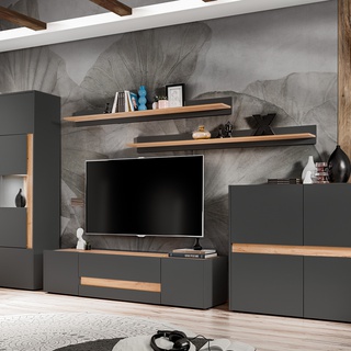 Komoda 120 cm Reviva K02 4D antracyt