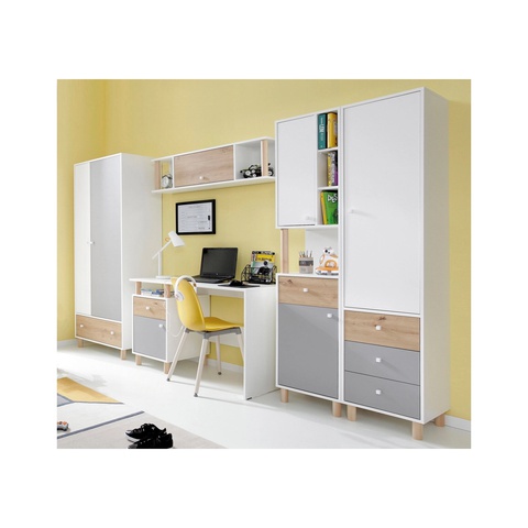 Zestaw meblościanka młodzieżowa dzieci FARO K z biurkiem szafą regałem