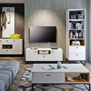 ława 120 z szufladą nowoczesna loft Olier 05 stolik kawowy na nóżkach